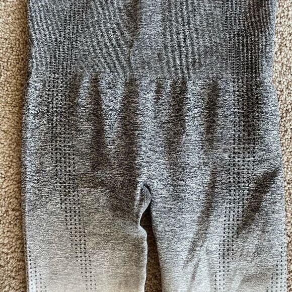 High waist seamless leggings ombré black graywhite - Picture 2 of 7